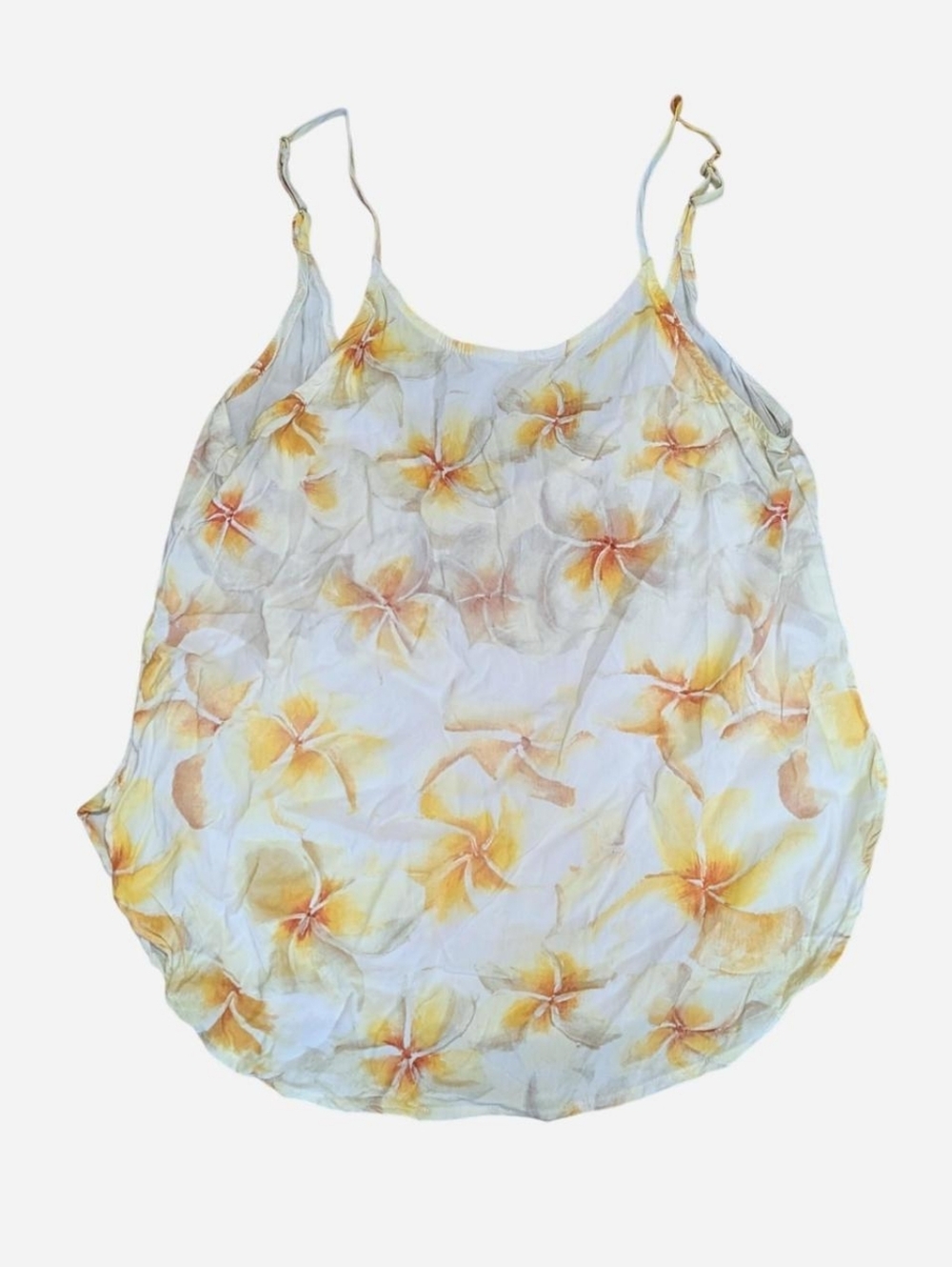 Paradise Now Maui Hawaii Plumeria Heaven Aloha Tank top blouse shirt Size M